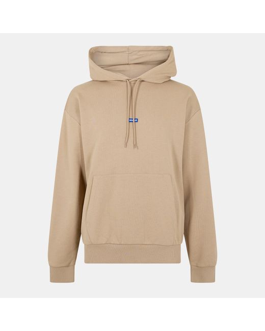 HUGO Natural Logo Label Hoodie for men