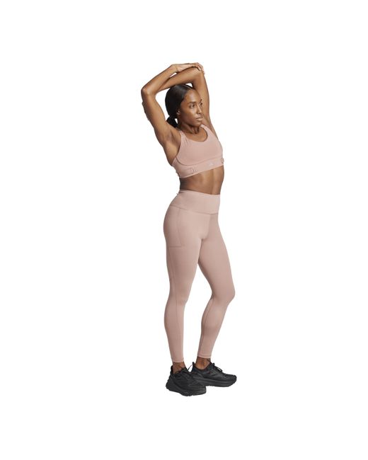 Adidas Pink Fastim High Impact Non Wired Sports Bra