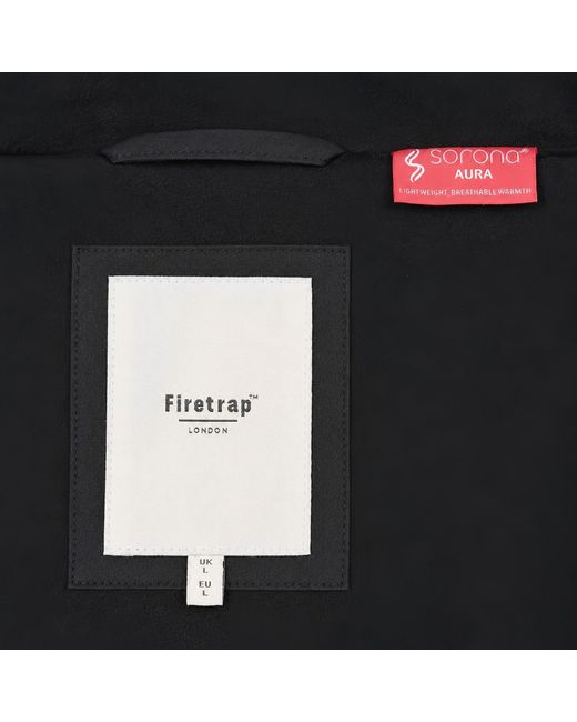 Firetrap Black Bubble Mid Jacket for men