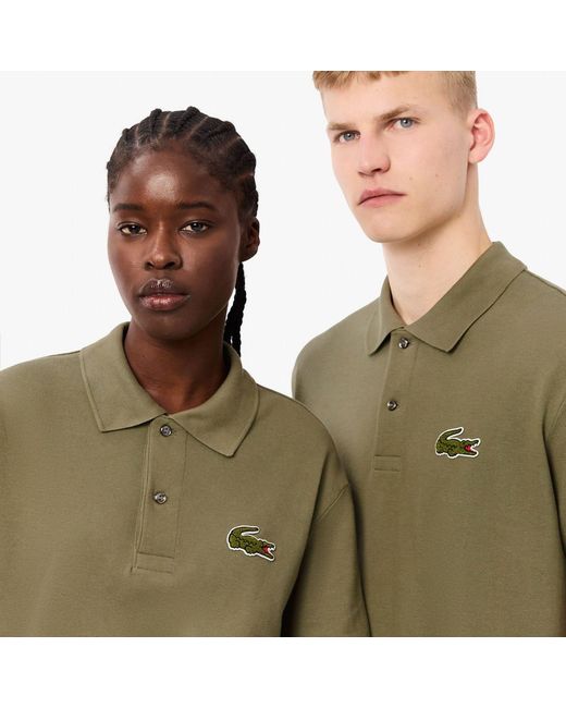 Lacoste Green Loose Fit L.12.12 Piqué Badge Polo Shirt for men