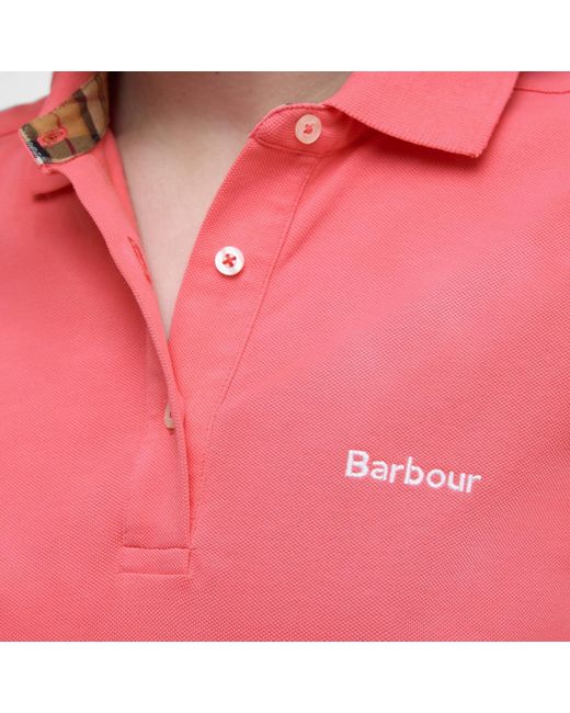 Barbour Pink Bowford Sleeveless Polo Shirt