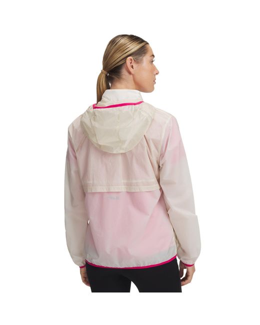 Under Armour Red Launch Trail Jacket Kona Sierra Taupe Reflective