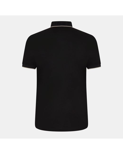 Emporio Armani Black Short-Sleeve Polo Shirt for men