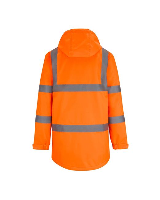 Regatta Orange Hi-Vis Pro Dover Parka for men