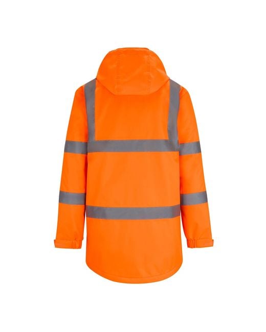 Regatta Orange Hi-Vis Pro Dover Parka for men