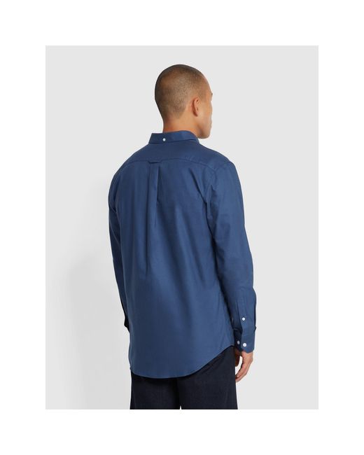 Farah Blue Oxford Long Sleeve Shirt for men