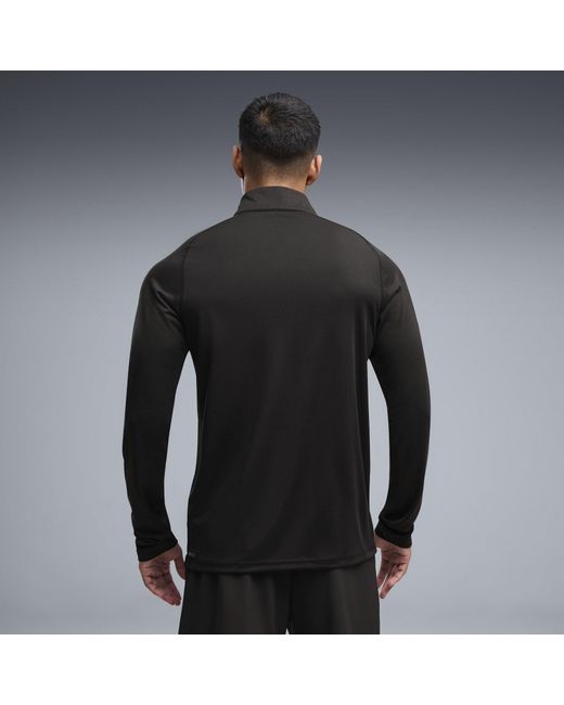 PUMA Black Hyrox 1/4 Zip Long Sleeve Top for men