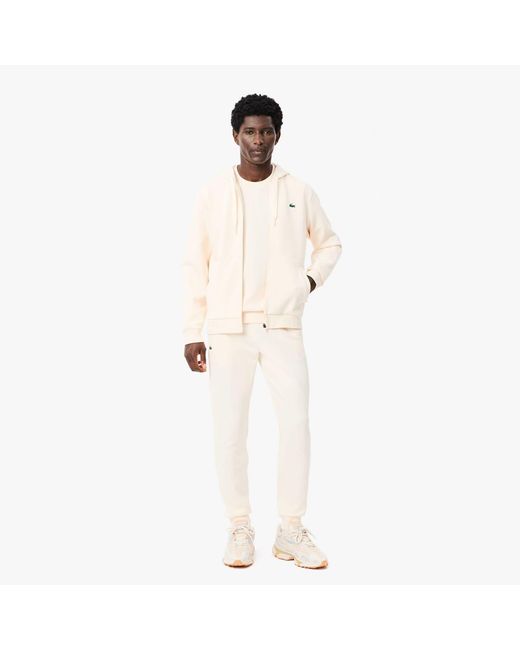 Lacoste White Moonochrome Sport Sweatpants for men