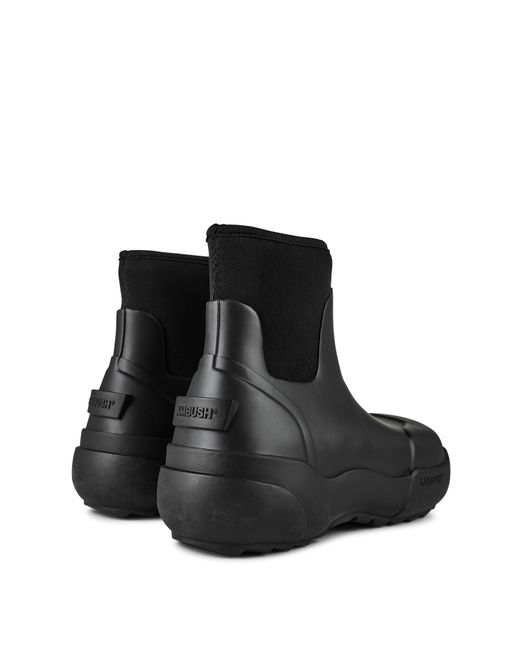 Ambush Black Rubber Flat Ankle Boots for men
