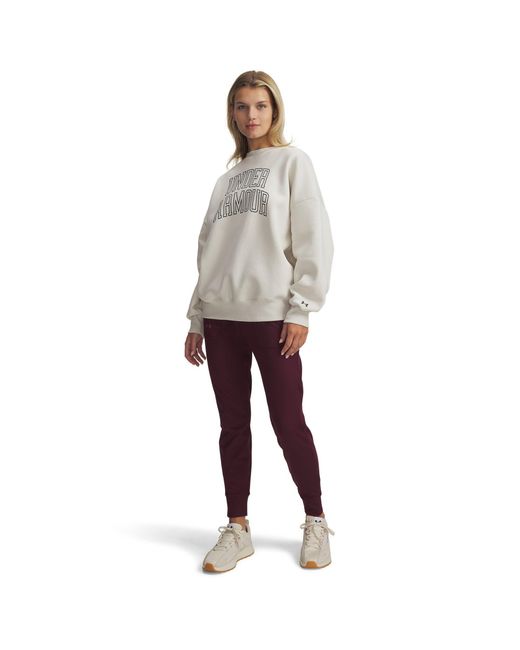 Under Armour Gray Rival Fleece Crew Sweatshirt