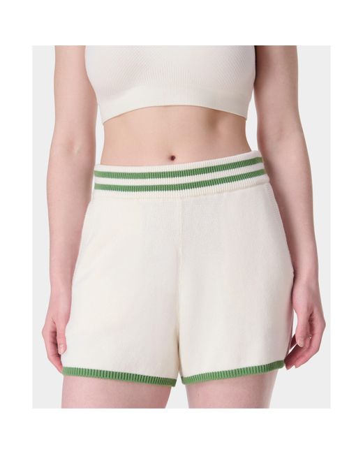 Sweaty Betty White Fleece Jogger Shorts