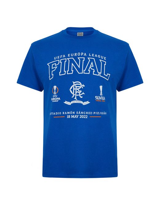 Castore Blue Rangers Europa League Final T-Shirt for men
