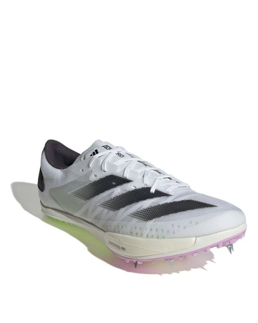Adidas White Adizero Ambition Running Spikes for men