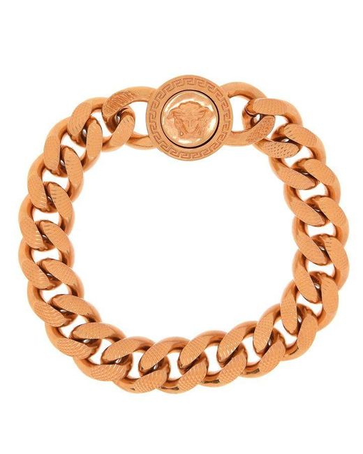 Versace Brown Medusa Chain Bracelet for men