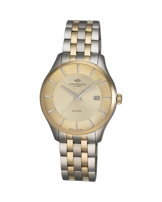 Continental Metallic Gold Plated Stainless Steel Watch for men
