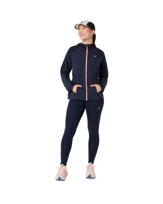 Asics Blue Road Packable Running Jacket