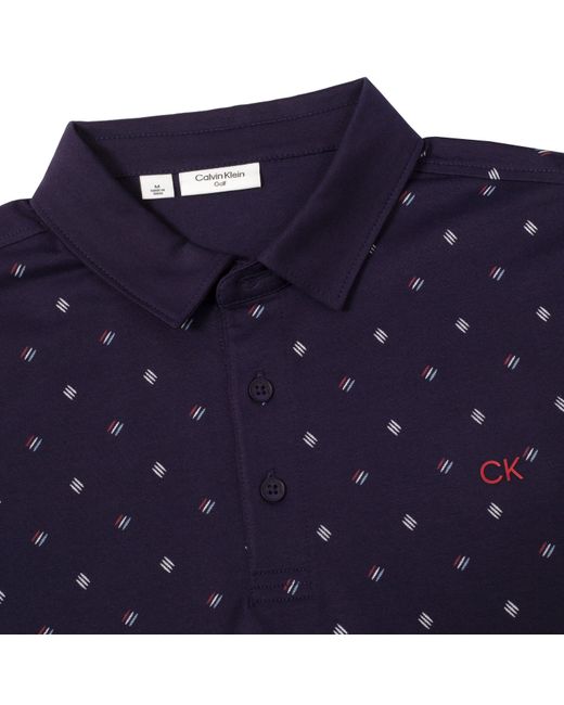 Calvin Klein Blue G Stk Prnt Polo for men