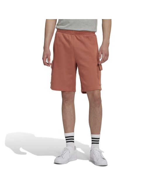Adidas Originals Brown Graphic Ozworld Cargo Shorts for men