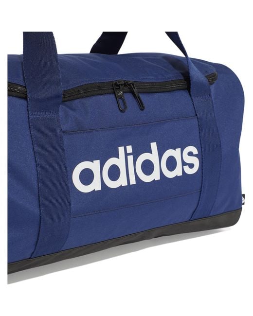 Adidas Blue Linear Duffel Bag Small