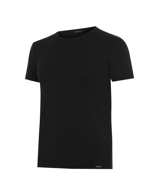 Tom Ford Black Cotton Crew T-shirt for men