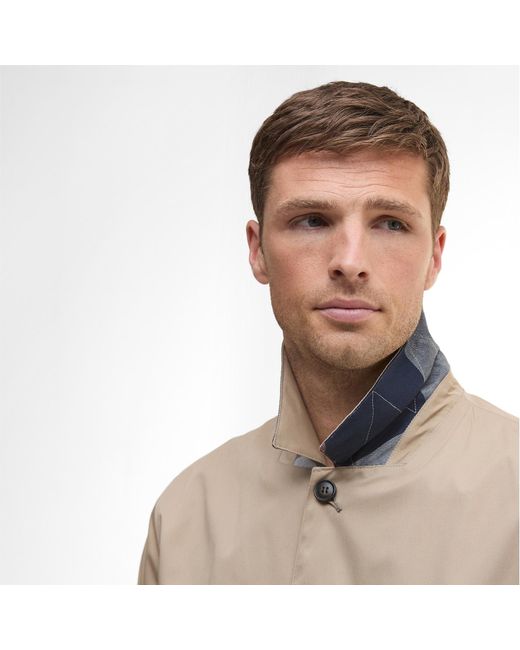Barbour Natural Lorden Thigh Length Long Sleeve Button Mac for men