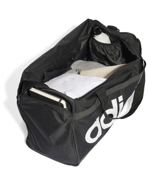 Adidas Black Essentials Linear Duffle Bag Small