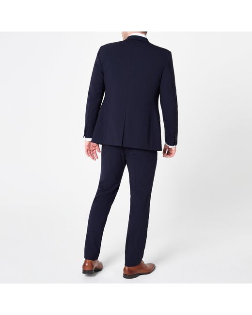 Without Prejudice Blue Kilburn Slim Fit Waistcoat for men