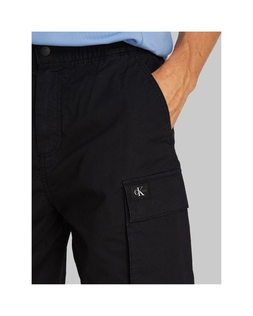 Calvin Klein Blue Washed Cargo Short for men