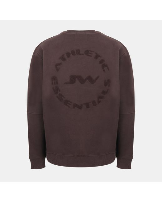 Jack Wills Brown Boucle Cotton Long Sleeve Oversized Fit Crew Sweatshirt for men