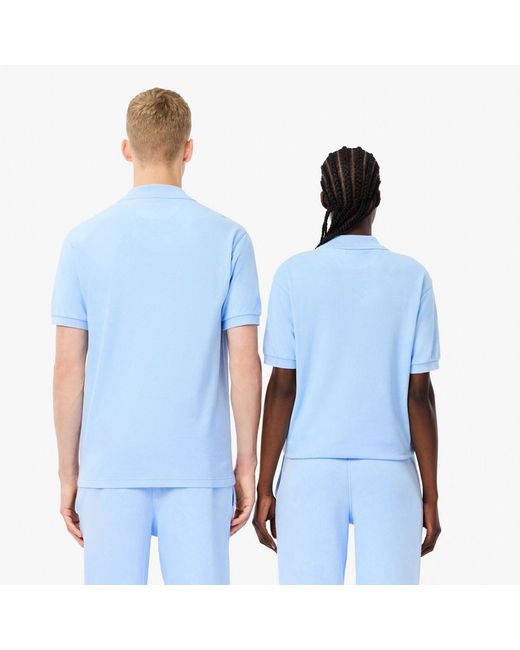 Lacoste Blue Classic Fit L.12.12 Washed Effect Polo Shirt for men