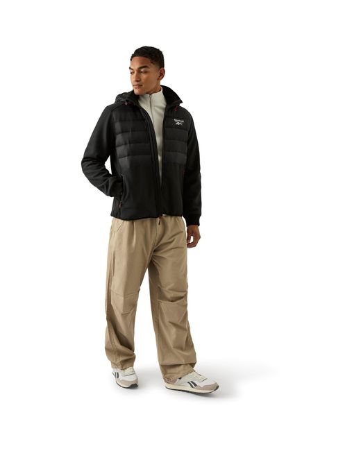 Reebok Black Water-Resistant Rain Anorak for men