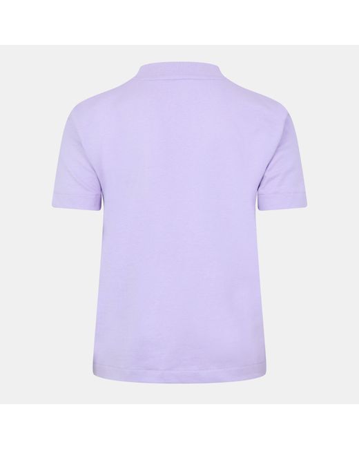 Calvin Klein Purple Short Sleeve Flocked Logo Cotton T-Shirt