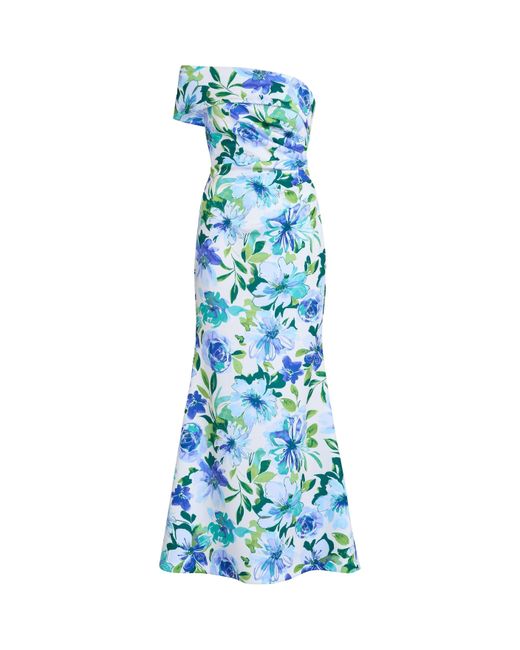 Gina Bacconi Blue Josie Printed Maxi Dress