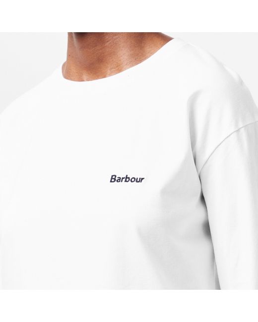 Barbour White Lavensdale Long-Sleeved T-Shirt