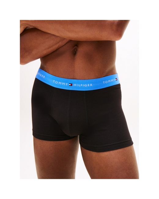Tommy Hilfiger Black 3-Pack Logo Waistband Trunks for men