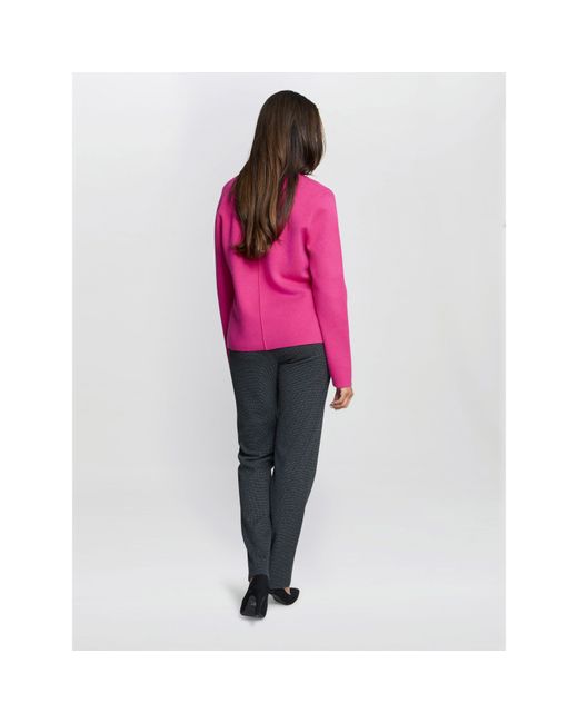Gina Bacconi Pink Alyona Heart Button Long Sleeve Jacket