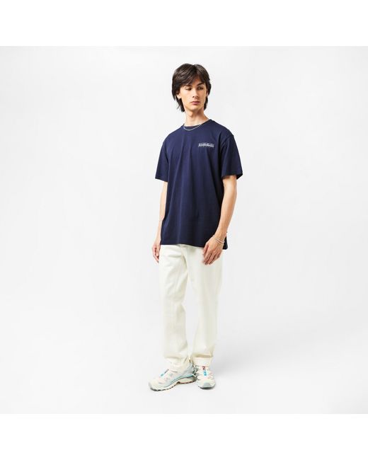 Napapijri Blue Graphic T-Shirt for men