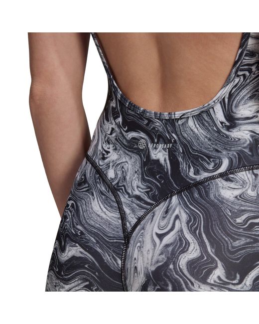 Adidas Gray All Over Print Unitard