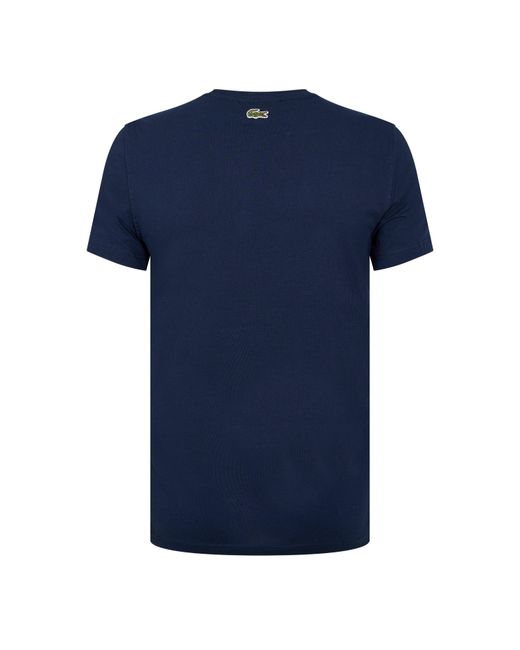 Lacoste Blue Large Croc Regular Fit T-Shirt for men