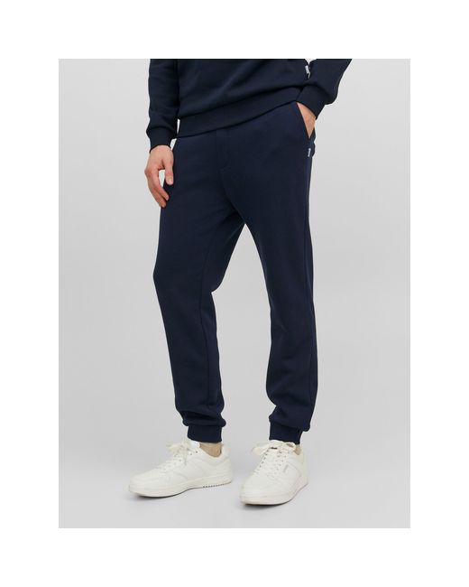 Jack & Jones Blue Bradley Cuffed Jogging Bottoms for men