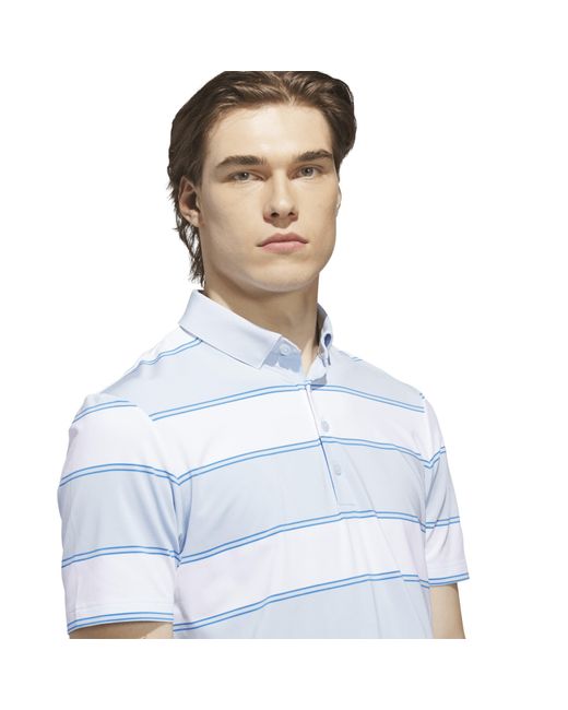 Adidas Blue Short Sleeve Performance Polo Shirt for men