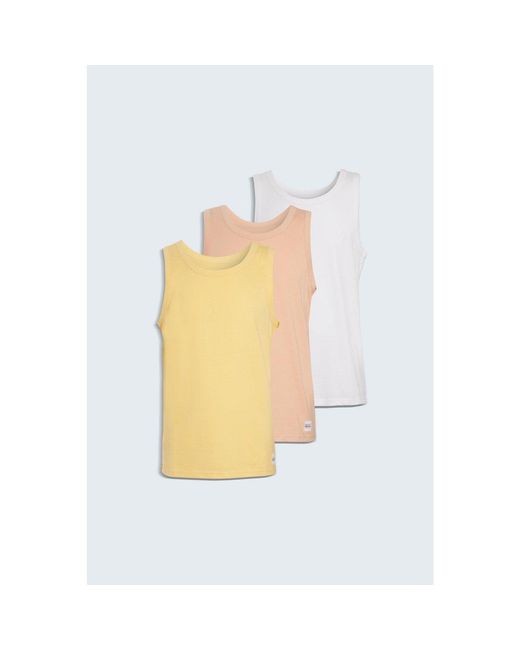 Native Youth White Multi-Pack Muscle Vests for men