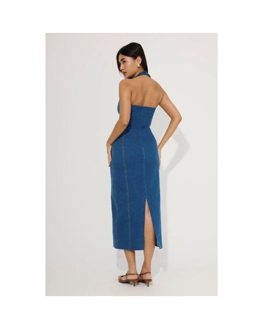 Odd Muse Blue Midi Long Dress