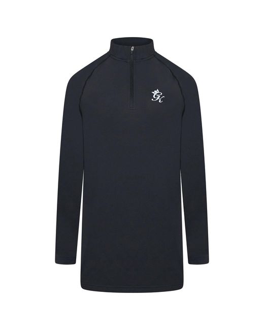 Gym King Blue Energy Zipped Funnel Performance Tracksuit Top for men