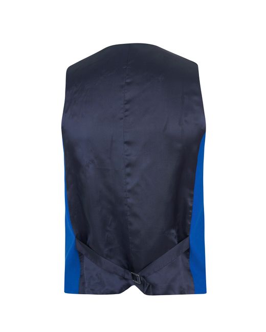 Without Prejudice Blue Kilburn Slim Fit Waistcoat for men