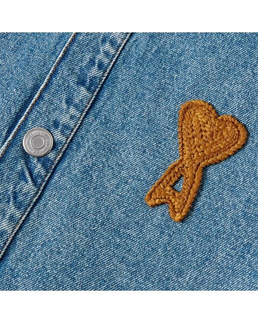 AMI Blue Denim Overshirt