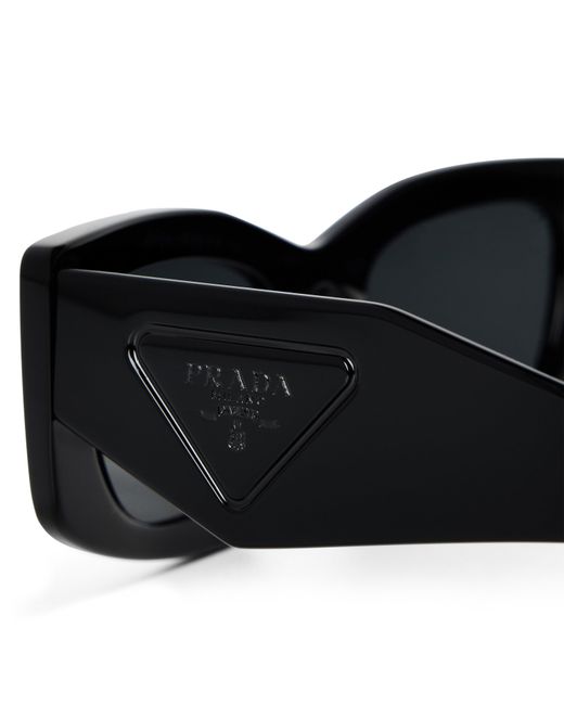 Prada Black 0Pr D03Sd Rectangle Sunglasses