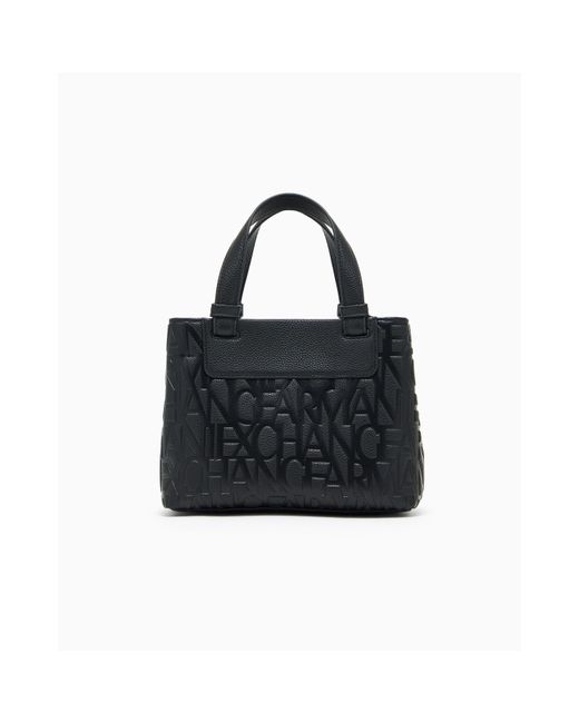 ARMANI EXCHANGE Black Shopping Bag