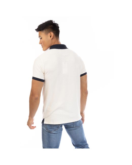 Peter Werth White Reeves Short Sleeve Polo Shirt for men