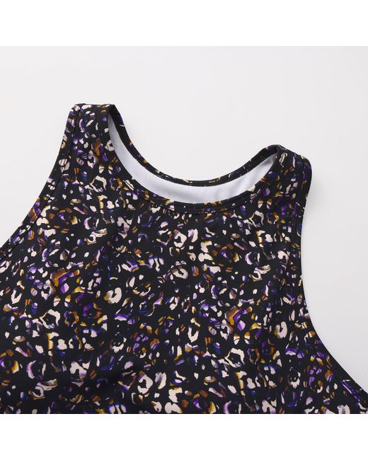 Biba Blue Move Tank Scoop Cropped Performance Gym Vest